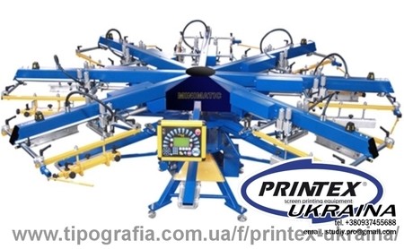 MINIMATIC Автоматический трафаретный станок карусельного типа для печати по текстилю